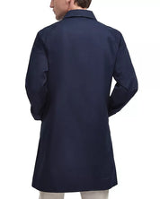 Barbour Mens Rokig Button Front Overcoat Jacket Large Navy Blue