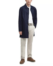 Barbour Mens Rokig Button Front Overcoat Jacket Large Navy Blue