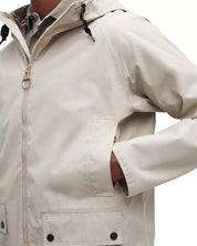 Barbour Mens Hooded Domus Jacket XXL 2XL Mist Beige