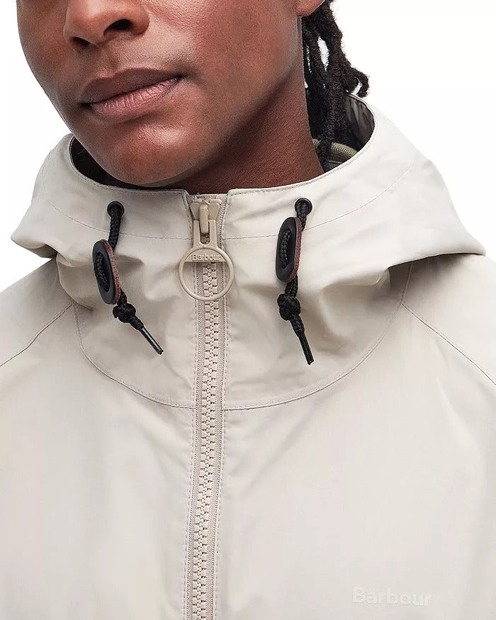 Barbour Mens Hooded Domus Jacket XXL 2XL Mist Beige