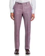 Robert Graham Mens Delave Slim Fit Linen Suit Dress Pants Size 34 Purple