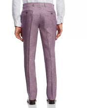 Robert Graham Mens Delave Slim Fit Linen Suit Dress Pants Size 34 Purple