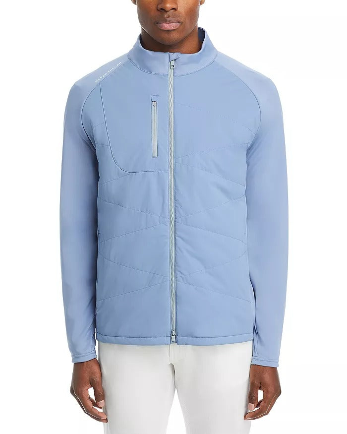 Peter Millar Mens Regular fit Quilted Hybrid Coat XXL Blue Solid Waterproof