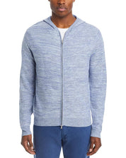 Peter Millar Mens Classic fit Long Sleeve Full Zip Sweater Large Blue Hooded