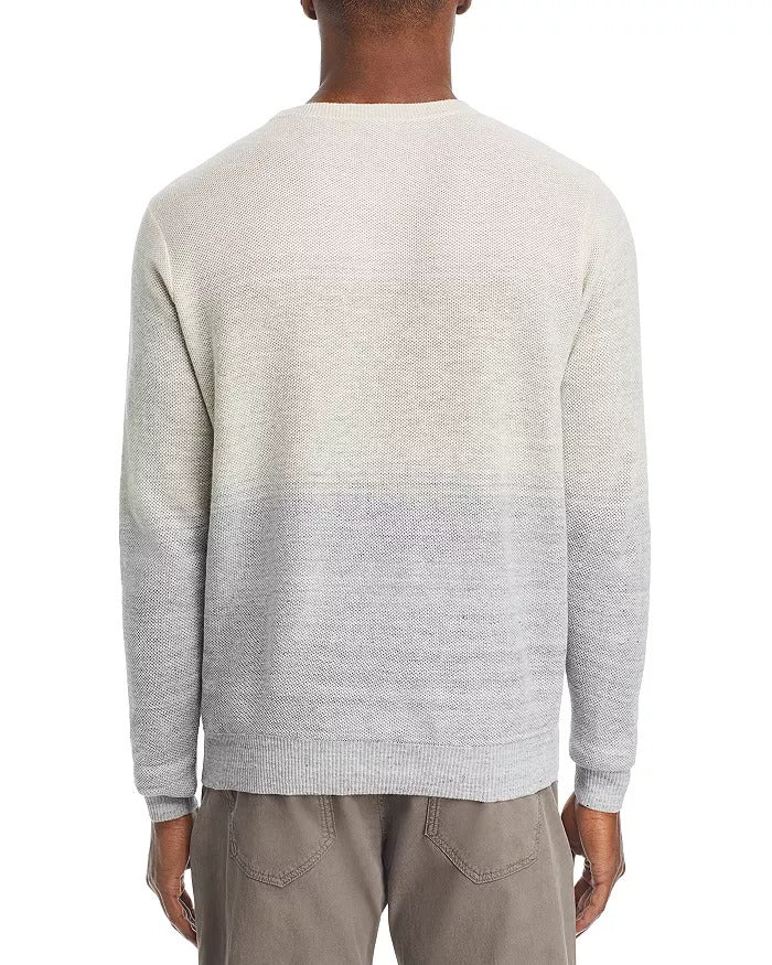 Peter Millar Crown Crafted Camden High V Neck Striped Sweater Large Beige
