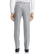 John Varvatos Star USA Plaid Slim Fit Suit Dress Pants Size 36 Light Grey