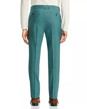 John Varvatos Star USA Mens Tic Weave Slim Fit Suit Dress Pants Size 32 Green