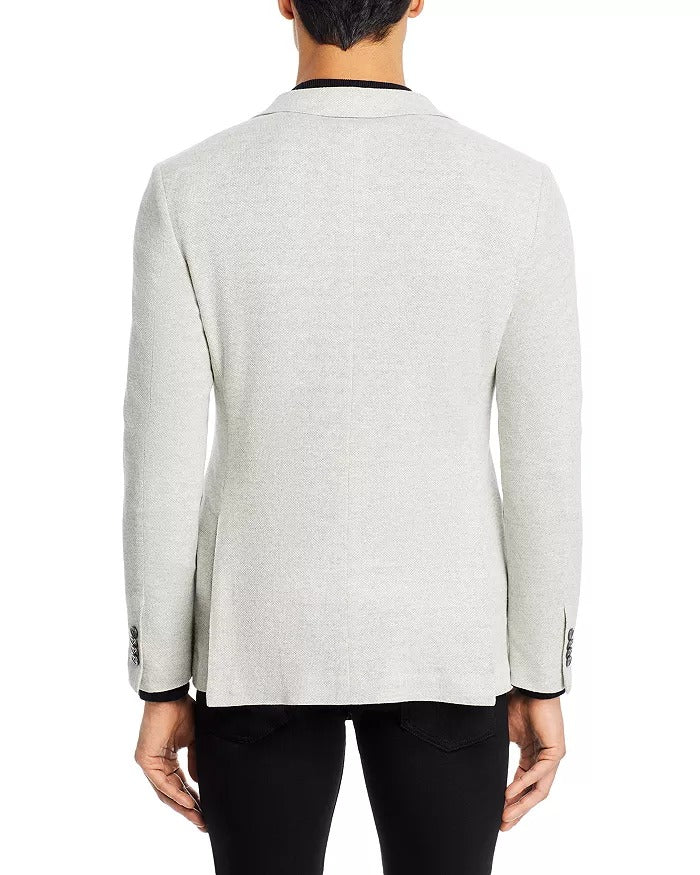 John Varvatos Star USA Jersey Slim Soft Construction Sport Coat 38R Light Grey