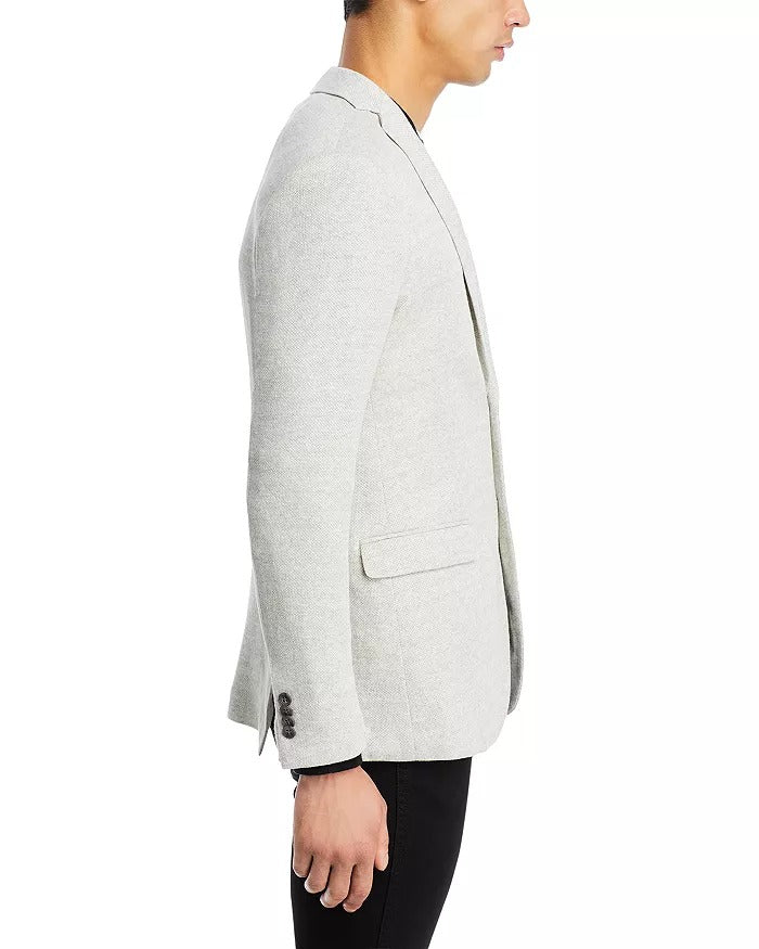 John Varvatos Star USA Jersey Slim Soft Construction Sport Coat 38R Light Grey