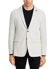 John Varvatos Star USA Jersey Slim Soft Construction Sport Coat 38R Light Grey