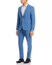 Paul Smith Soho Wool & Linen Slub Weave Extra Slim Fit Suit 38R / 32W Light Blue