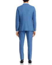 Paul Smith Soho Wool & Linen Slub Weave Extra Slim Fit Suit 38R / 32W Light Blue