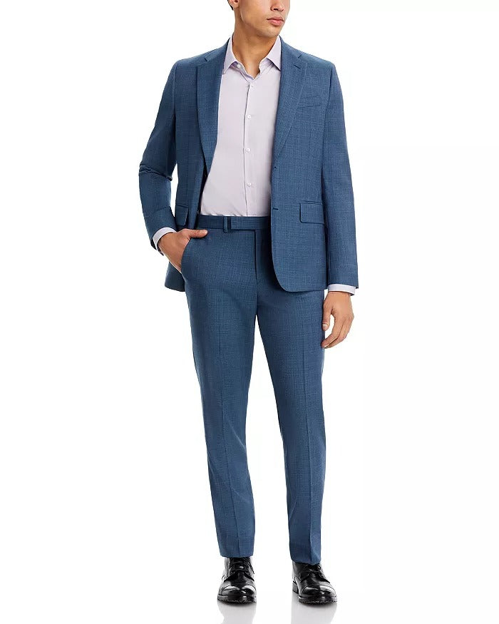 Paul Smith Brierley Screenweave Tailored Fit Suit 38R / 32W Blue Flat Pant