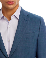 Paul Smith Brierley Screenweave Tailored Fit Suit 38R / 32W Blue Flat Pant