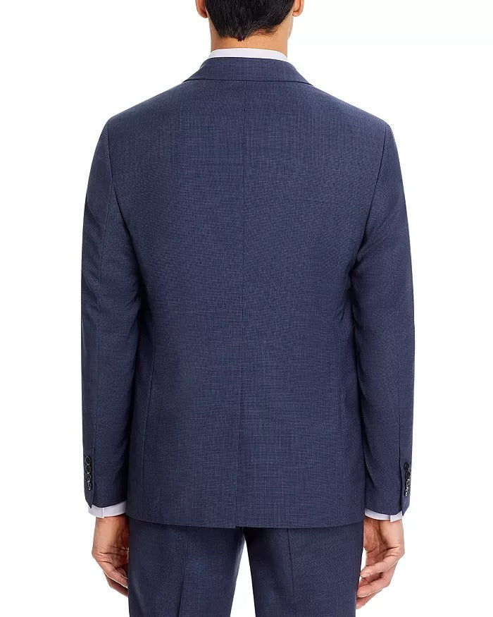 Theory Chambers Houndstooth Slim Fit Suit Jacket 38S Navy Blue Sport Coat