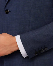 Theory Chambers Houndstooth Slim Fit Suit Jacket 44R Navy Blue Sport Coat
