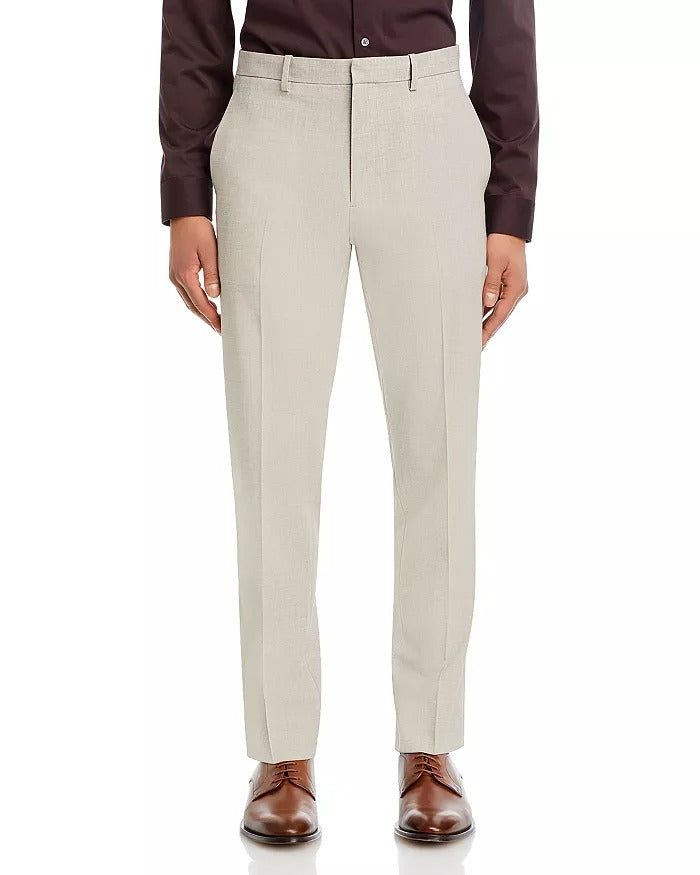 Theory Mens Mayer Stretch Wool Slim Fit Suit Dress Pants Size 32 Beige Tan Sand