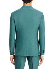John Varvatos Star USA Tic Weave Slim Fit Suit Jacket Sport Coat 40S Green Wool
