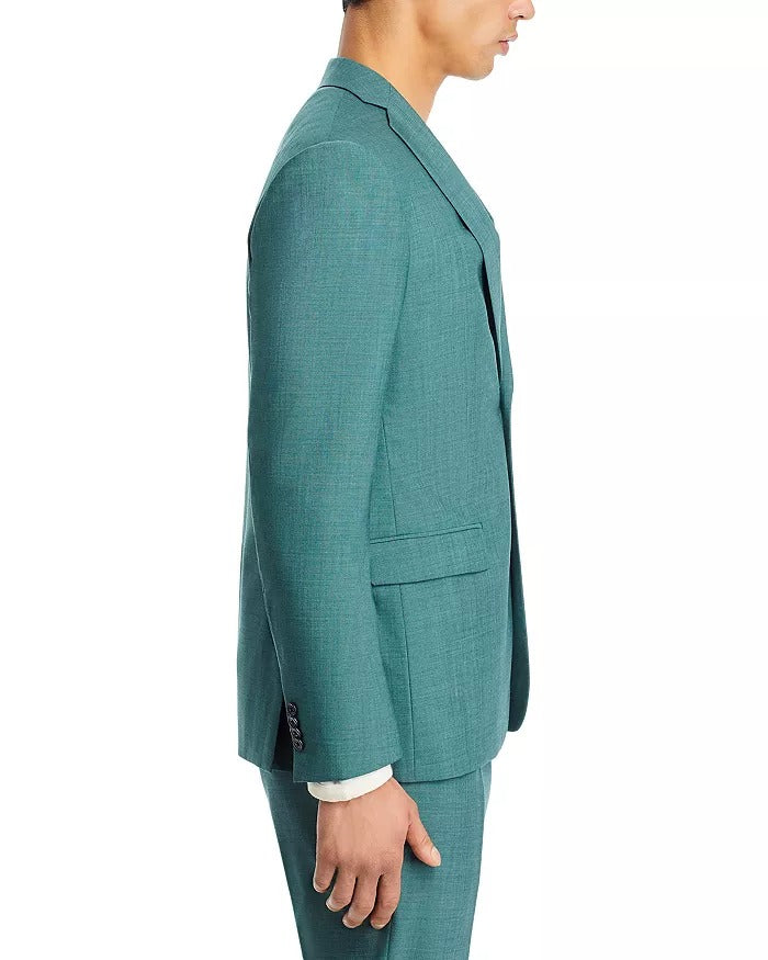 John Varvatos Star USA Tic Weave Slim Fit Suit Jacket Sport Coat 40R Green Wool