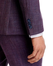 John Varvatos Star USA Mens Wool & Linen Melange Slim Fit Suit Jacket 38R Purple