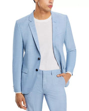 HUGO BOSS Arti Melange Solid Extra Slim Fit Suit Jacket 38R Light Blue Sportcoat