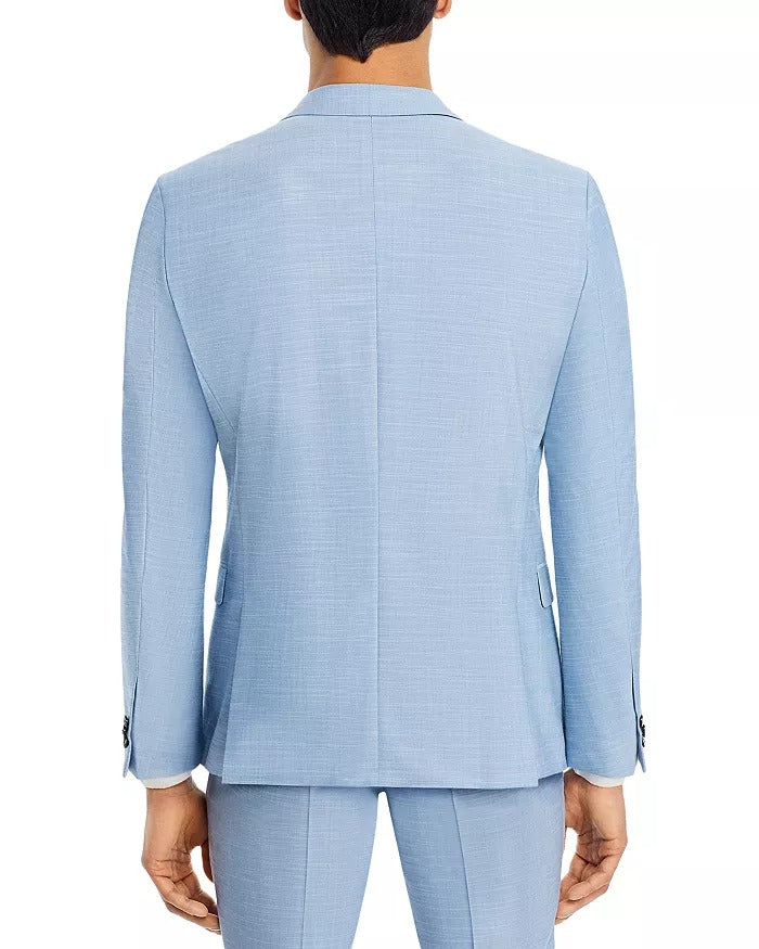 HUGO BOSS Mens Arti Melange Extra Slim Fit Suit Jacket 40R Light Blue Sport Coat
