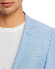 HUGO BOSS Mens Arti Melange Extra Slim Fit Suit Jacket 40R Light Blue Sport Coat