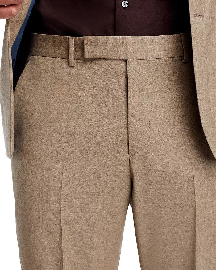 Paul Smith Mens Brierley Tailored Fit Suit 42L / 36W Light Brown Flat Pant