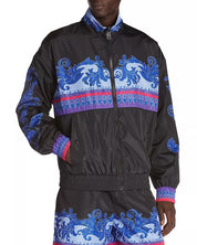 Versace Jeans Couture 50D Placed Animalier Full Zip Jacket EU 50 US 40 Black