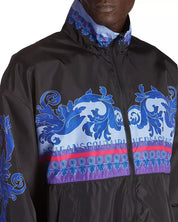 Versace Jeans Couture 50D Placed Animalier Full Zip Jacket EU 50 US 40 Black