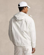 Polo Ralph Lauren Mens Twill Graphic Rowing Hooded Jacket XL White