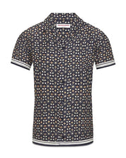 Orlebar Brown Mens Regular fit Short Sleeve Button-Up Shirt Medium Blue Floral