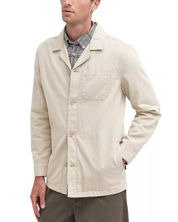 Barbour Mens Overshirt Shirt Jacket Coat XXL 2XL Beige