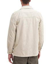 Barbour Mens Button Front Overshirt Shirt Jacket Coat Large Beige