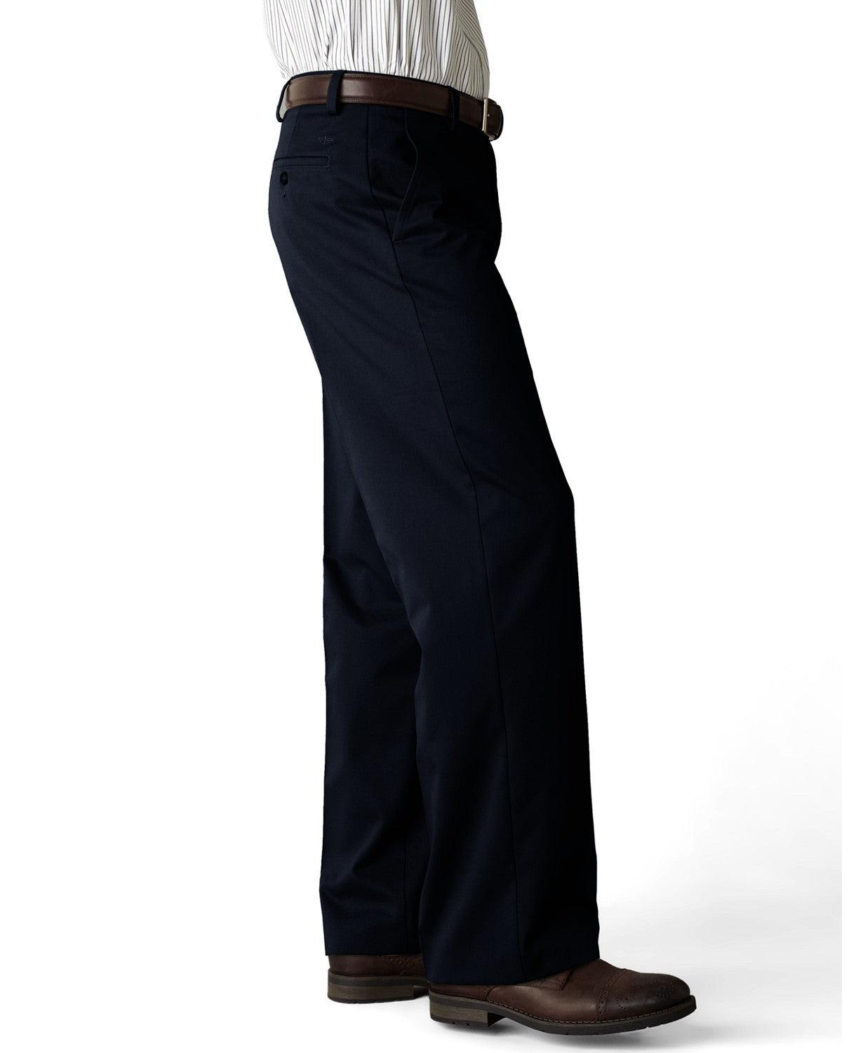 Dockers Mens Easy Stretch Classic Fit Khaki Pants Navy Blue 38 x 34