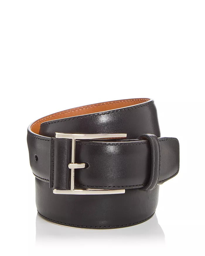 Magnanni Men's Velaz Leather Belt Size 36 Black