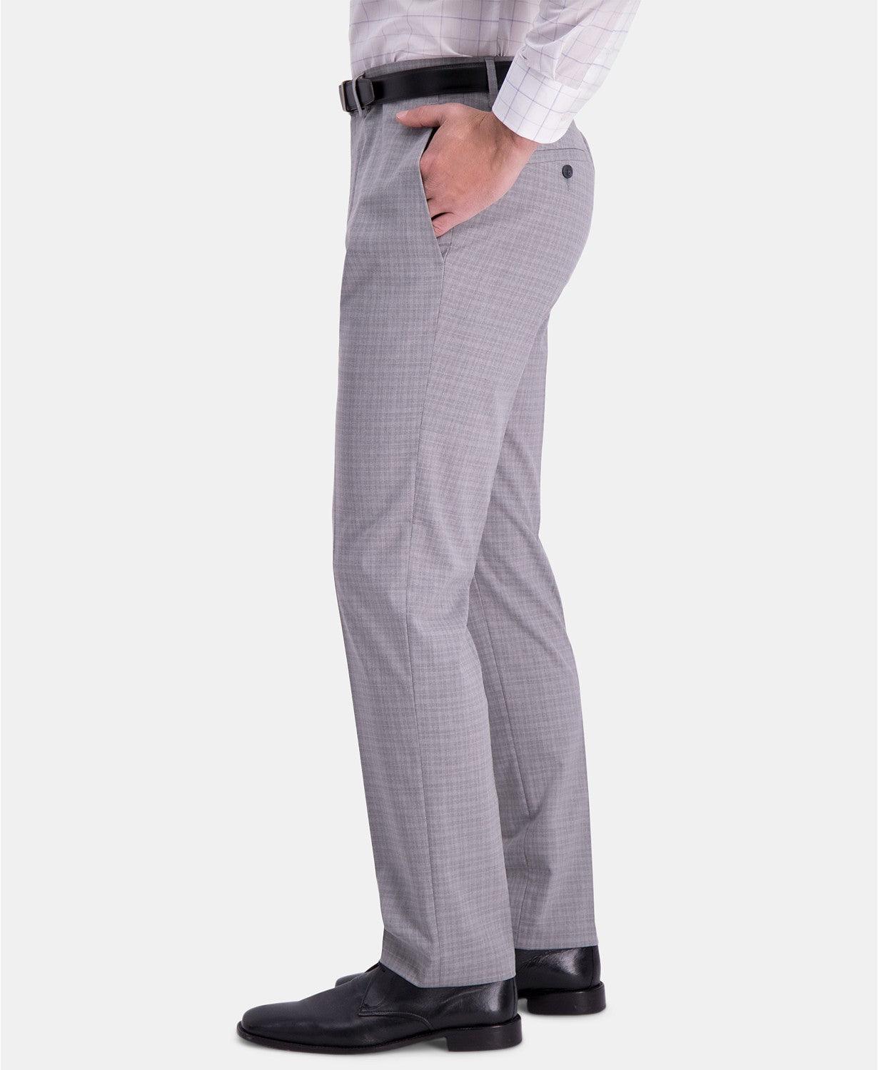 Kenneth Cole Mens Slim fit Dress Pants 36 / 34 Grey Check Stretch