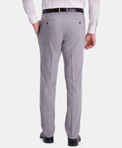 Kenneth Cole Mens Slim fit Dress Pants 36 / 30 Light Grey Check Stretch