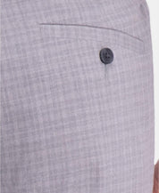 Kenneth Cole Mens Slim fit Dress Pants 29 / 32 Light Grey Check Stretch