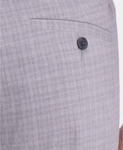 Kenneth Cole Mens Slim fit Dress Pants 36 / 30 Light Grey Check Stretch