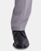 Kenneth Cole Mens Slim fit Dress Pants 36 / 30 Light Grey Check Stretch