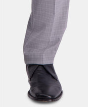 Kenneth Cole Mens Slim fit Dress Pants 38 / 30 Light Grey Plaid Stretch