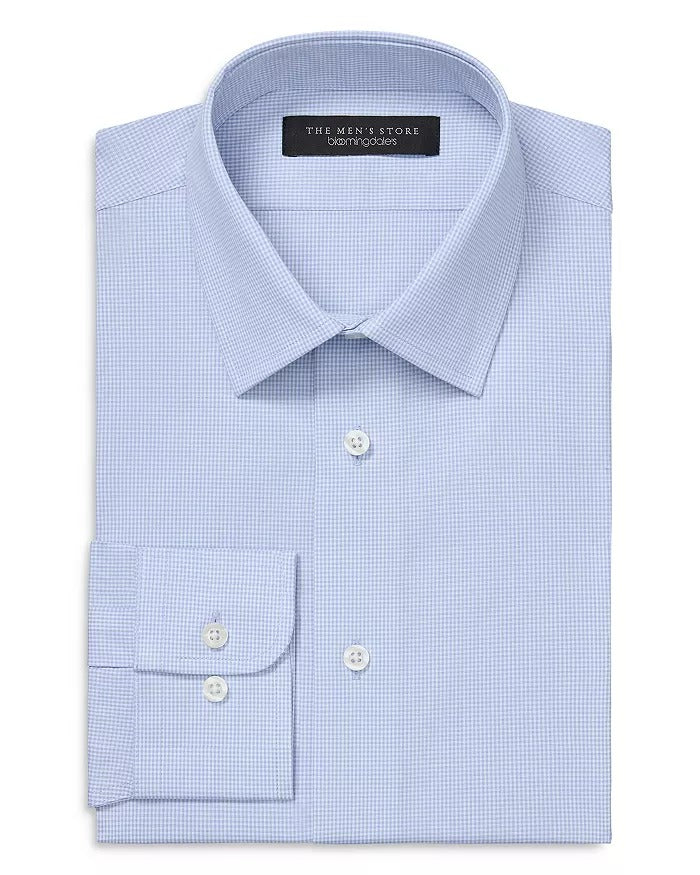 The Men's Store Regular fit Button-Up Shirt Medium Blue