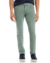Paige Mens Slim fit Lennox Denim Jeans 36 / 34 Foggy Forest Green Solid