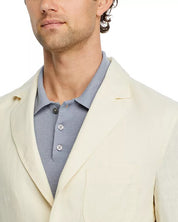 Canali Mens Garment Dyed Linen Unstructured Sport Coat EU 52 US 42R White Blazer