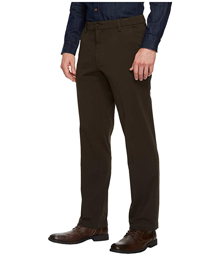 Dockers Mens Workday Smart 360 Straight Fit Dress Pants Brown 30 x 30