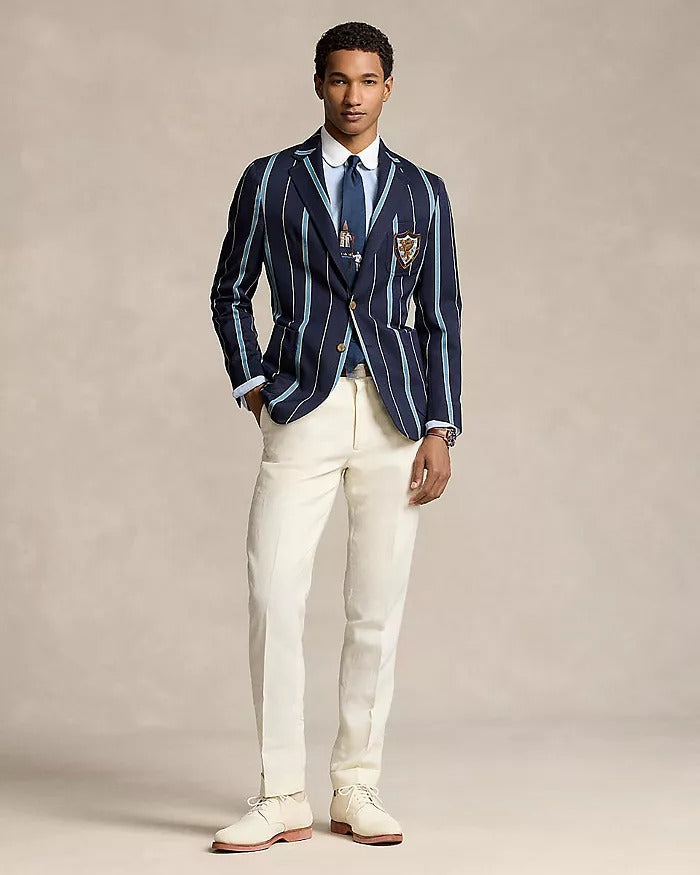 Polo Ralph Lauren Soft Tailored Wool Cricket Blazer Sport Coat 42R Navy Blue
