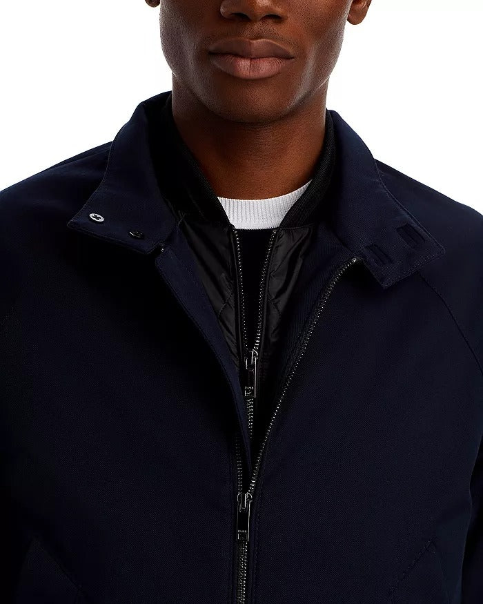 Hugo Boss Mens L-Colan Jacket Coat 44R Navy Blue