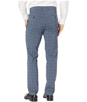 Kenneth Cole Reaction Mens Slim-Fit Stretch Dress Pants Plaid Blue 30 x 32