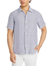 Vineyard Vines Mens Regular fit Short Sleeve Button-Up Shirt Large Blue Striped